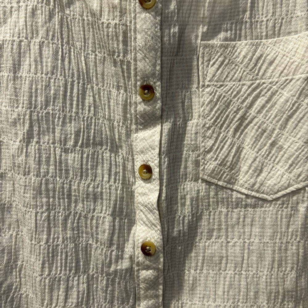 WOOLRICH Cream Textured Tank Top - Picture 4 of 4